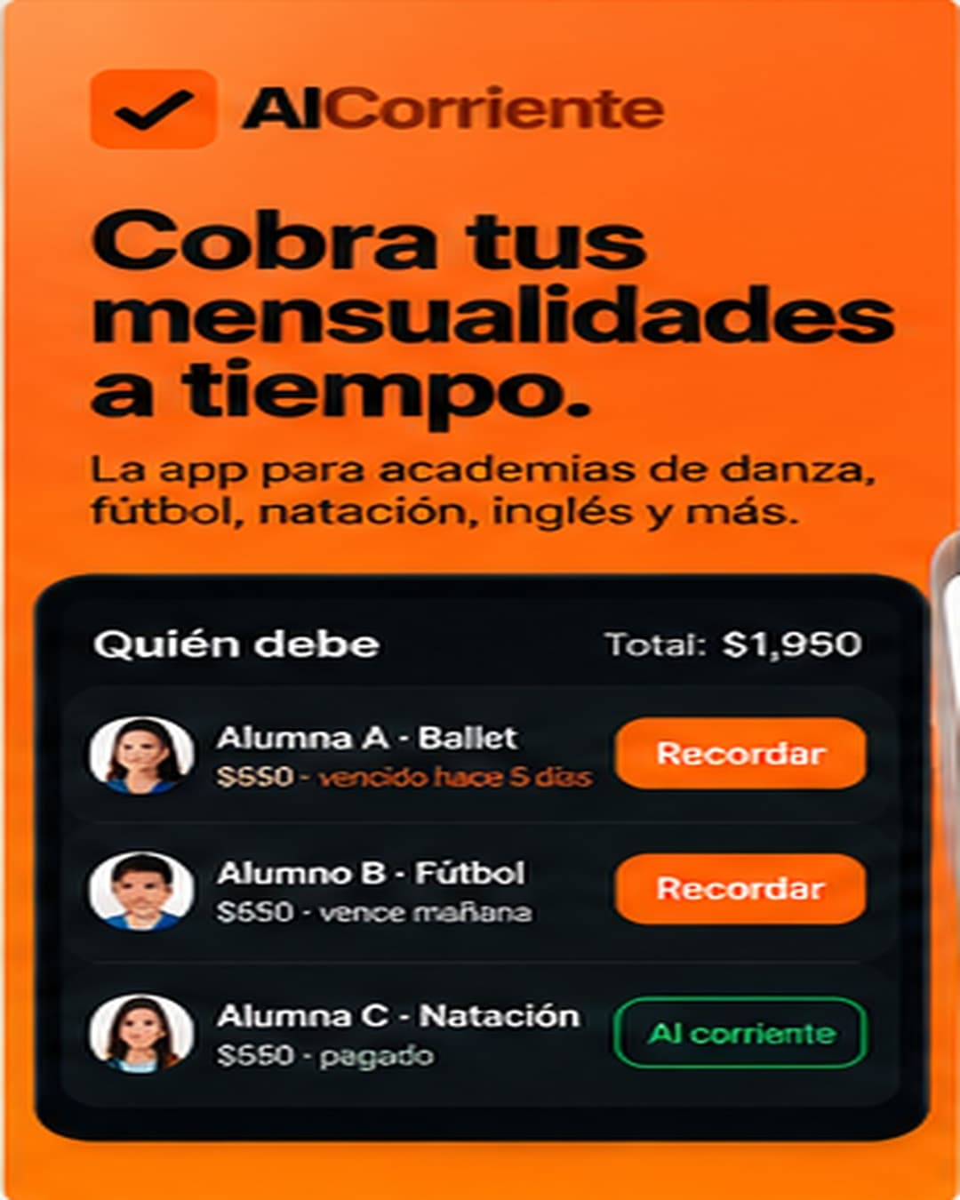 Cobra tus mensualidades a tiempo: la lista de Quién debe con botones para recordar